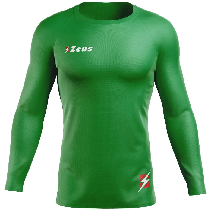 Zeus Fisiko Baselayer Maglietta Aderente A Maniche Lunghe Verde 1 Zeus Fisiko Baselayer Maglietta Aderente A Maniche Lunghe Verde
