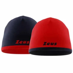 Zeus Beanie Reversibile Cappello Invernale Rosso Navy