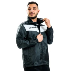Givova Giacca Impermeabile "Rain Scudo" Nero / Bianco -Negozio al dettaglio Zeus rj005 1003 2